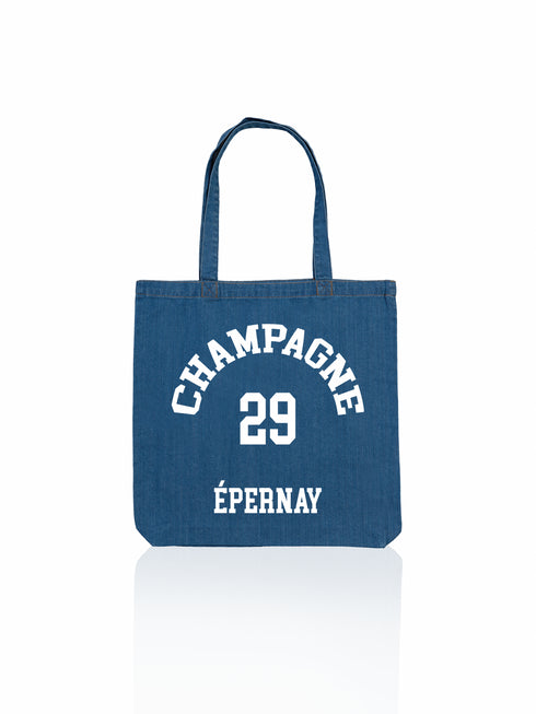Canvas Bag Denim Epernay Champagne White